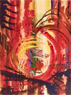 Ez 36,26 Acryl auf Leinwand B80xH100 Privatbesitz 2018  Benno Schäffel