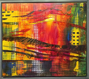 Hintergründe Acryl  Leinwand  B80xH70 2024