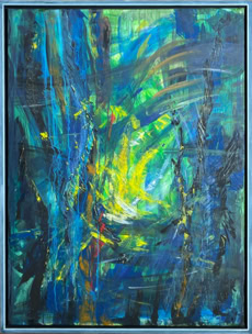 Garten Acryl auf Leinwand B120xH80 2020