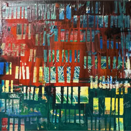 Fenster Acryl auf Leinwand  B60xH40 2025